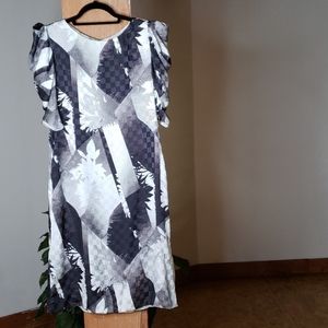 80s Pure Argenti flounce sleeve dress